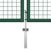 vidaXL Hageport i stål med netting 400x125 cm grønn