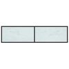 vidaXL TV-benk hvit marmor 160x40x40,5 cm herdet glass