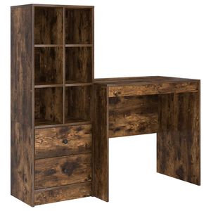 vidaXL Skrivebord R&oslash;kt eik 125,5 x 50 x 127 cm 2 stk.