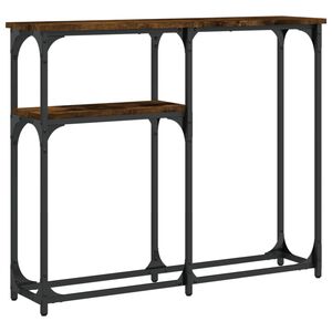 vidaXL Konsollbord r&oslash;kt eik 90x22,5x75 cm konstruert tre