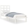 vidaXL Sengeramme hvit heltre 75x190 cm Small Single
