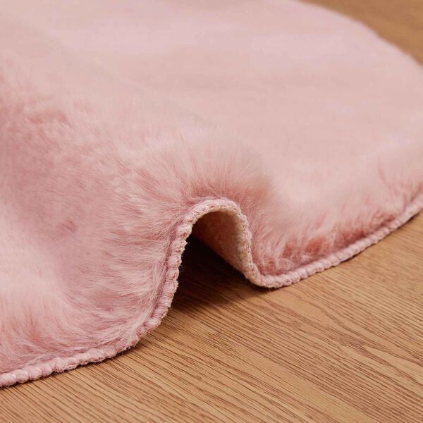vidaXL Kunstpels Kanin Teppe Olite Rosa 80 x 120 cm Polyester