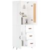 vidaXL Highboard hvit 69,5x34x180 cm konstruert tre