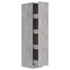 vidaXL Apotekskap betonggrå 30x42,5x150 cm konstruert tre