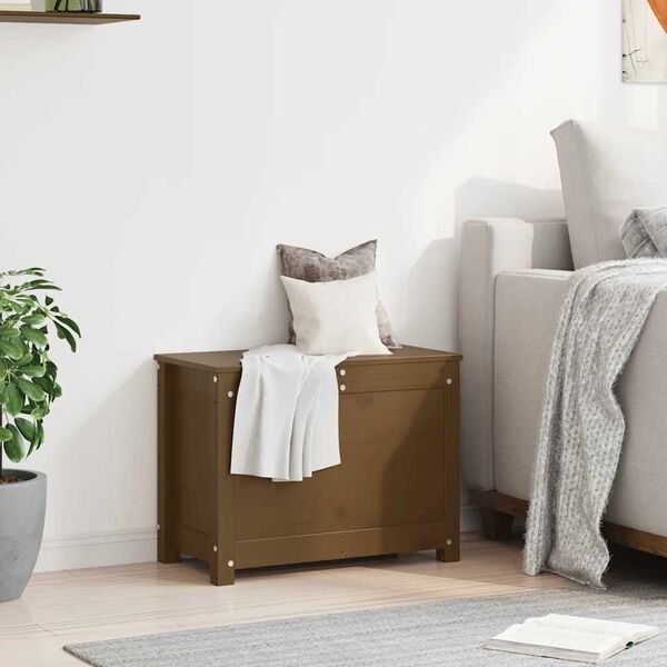 vidaXL Putekasse honningbrun 60x32x45,5 cm heltre furu