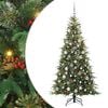 vidaXL Kunstig sammensatt juletre med 300 LED gr&oslash;nn 180 cm PE og PVC
