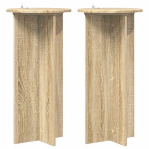 vidaXL Planteholder 2 pcs Sonoma eik 40 x 40 x 80 cm Konstruert tre