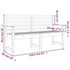 vidaXL Hagebenk 159,5x48x91,5 cm heltre furu