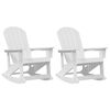 vidaXL Adirondack Gyngestoler 2 stk. Hvit HDPE