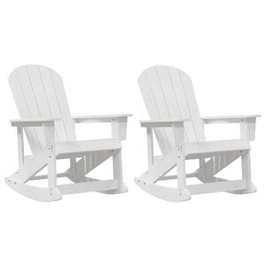 vidaXL Adirondack Gyngestoler 2 stk. Hvit HDPE