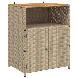vidaXL Kabinett med d&oslash;r Beige 70 x 50 x 87 cm Polyester og Roly Ratten