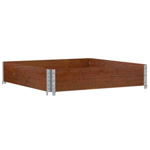 vidaXL Plantekasse brun 100x100 cm heltre furu