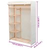 vidaXL Garderobeskap i stoff og furu 110x40x170 cm