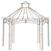 vidaXL Hagepaviljong antikk brun 400x258x378 cm jern