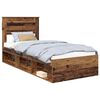vidaXL Sengestamme med hodegjerde Gammelt tre 90 x 200 cm Massiv furu