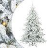 vidaXL Kunstig sammensatt juletre med 300 LED Hvit 180 cm PVC og st&aring;l