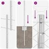vidaXL Gjerde med stolpe s&oslash;lv 1,5 x 10 m St&aring;l