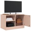 vidaXL TV-benker 2 stk rosa 67x39x44 cm stål