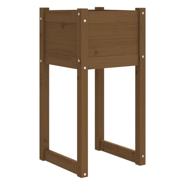 vidaXL Plantekasser 2 stk honningbrun 40x40x81 cm heltre furu