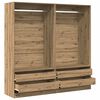 vidaXL Garderobe artisan eik 100x50x200 cm konstruert tre