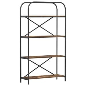 vidaXL Bokhylle 4 niv&aring;er 80 x 30 x 146 cm Konstruert tre R&oslash;kt eik