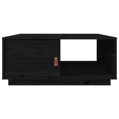 vidaXL Salongbord svart 80x50x35,5 cm heltre furu