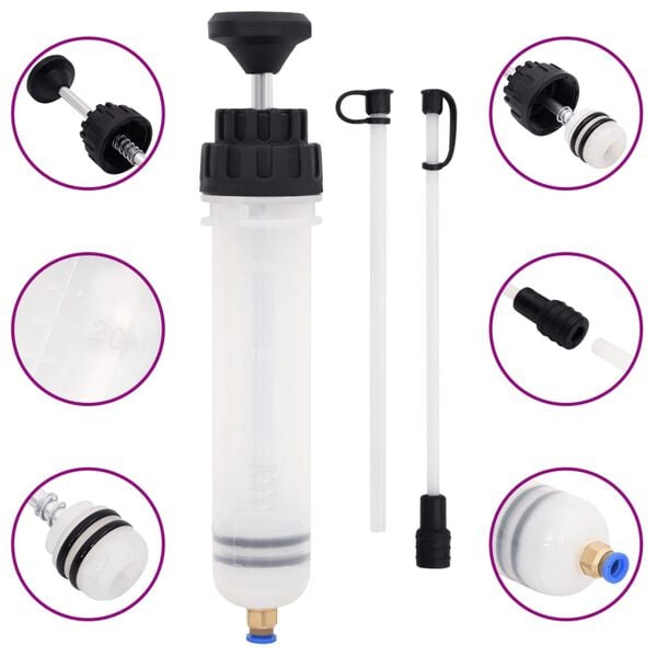 vidaXL Bremselufter hvit og svart 0,2 L