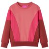 Barnegenser fargeblokk rosa og henna 104