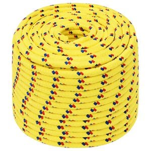 vidaXL Universaltau i polypropylen 12 mm 50 m Gul PP