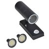 vidaXL LED-vegglampe sylinderform rustfritt st&aring;l svart med sensor
