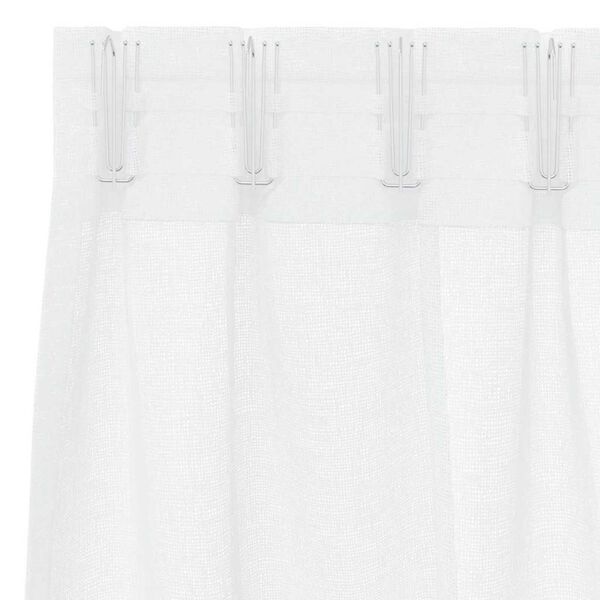 vidaXL Voile Gardin med gardiner 2 pcs Hvit 260 x 140 cm Polyester