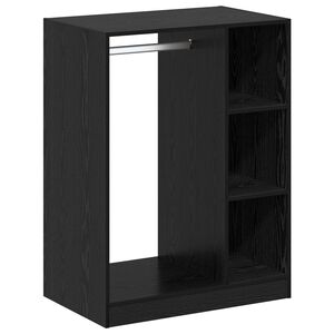vidaXL Garderobeskap Svart eik 77 x 48 x 102 cm Konstruert tre