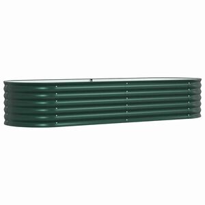 vidaXL Hevet bed Gr&oslash;nn 240 x 80 x 44 cm St&aring;l