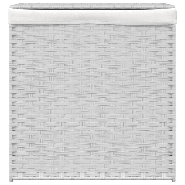 vidaXL Skittent&oslash;yskurv med 2 seksjoner hvit 53x35x57 cm polyrotting