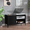 vidaXL Hifi-benk svart 84,5x38x48 cm konstruert tre