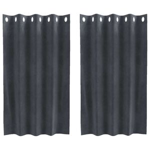 vidaXL Blendingsgardiner 2 stk. Lysegr&aring; 140 x 140 cm Fl&oslash;yel