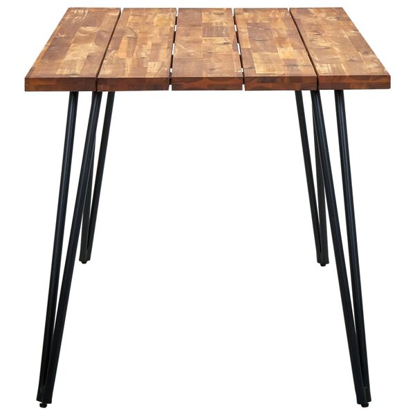 vidaXL Hagebord med h&aring;rn&aring;lsben 160x80x75 cm heltre akasie