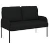 vidaXL Sofasett med pute 3 pcs Svart 115 x 56 x 80 cm Kryssfin&eacute;r