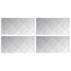 vidaXL Trinn 4 stk. 40 x 20 cm s&oslash;lv Aluminium Rektangul&aelig;r