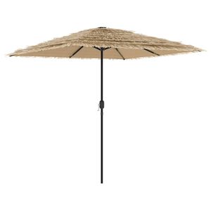 vidaXL Hageparasoll med st&aring;lstang brun 248x248x248 cm