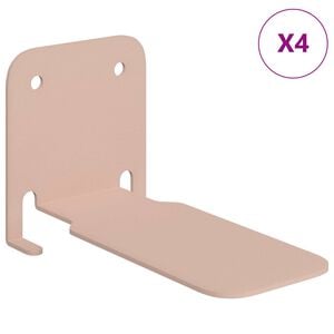 vidaXL Usynlig flytende hylle 4 stk. Rosa 6 x 11 x 6,5 cm