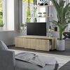 vidaXL TV-benk sonoma eik 120x34x30 cm konstruert tre
