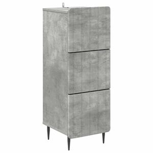 vidaXL Skuffeskap Betonggr&aring; 33 x 34,5 x 92 cm Konstruert tre
