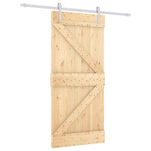 vidaXL Skyved&oslash;r 95 x 210 cm Massiv Furu Tre (Ubehandlet)