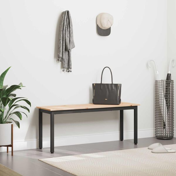 vidaXL benk Naturlig 110 x 35 x 45 cm Massiv furu