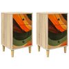 vidaXL Nattbordskap ZAANDAM 2 stk. Sonoma eik 36 x 33 x 60 cm