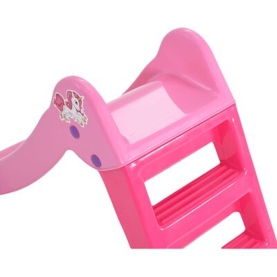 vidaXL Sammenleggbar sklie for barn 111 cm rosa