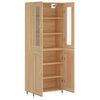 vidaXL Highboard sonoma eik 69,5x34x180 cm konstruert tre
