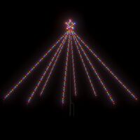 vidaXL Juletrelys innendørs og utendørs 400 flerfarget lysdioder 2,5 m