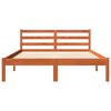 vidaXL Sengeramme uten madrass voksbrun 120x190 cm heltre furu